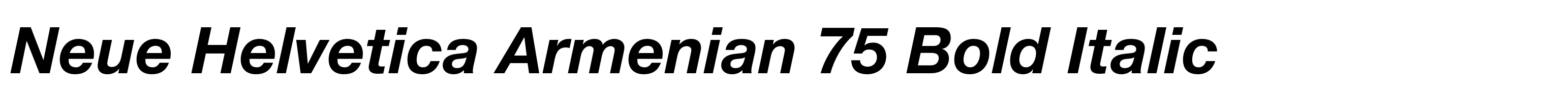 Neue Helvetica Armenian 75 Bold Italic